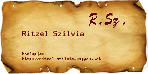Ritzel Szilvia névjegykártya