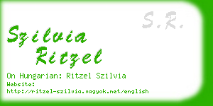 szilvia ritzel business card